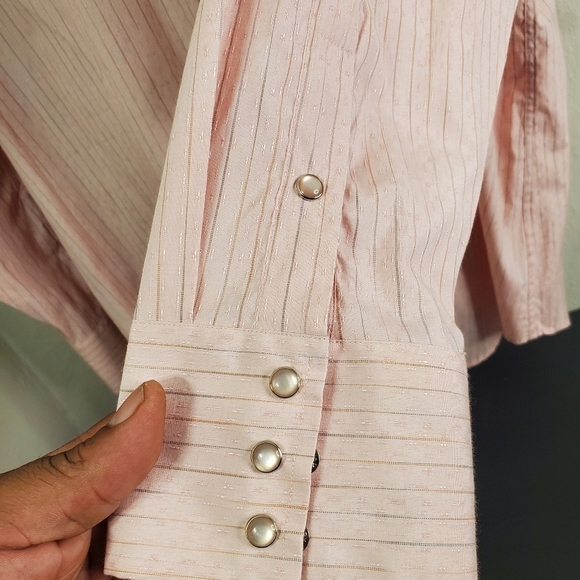 Vintage Panhandle Slim Mens Size 18 x 37 Button Down Western Shirt Pearl Snaps - Picture 11 of 16